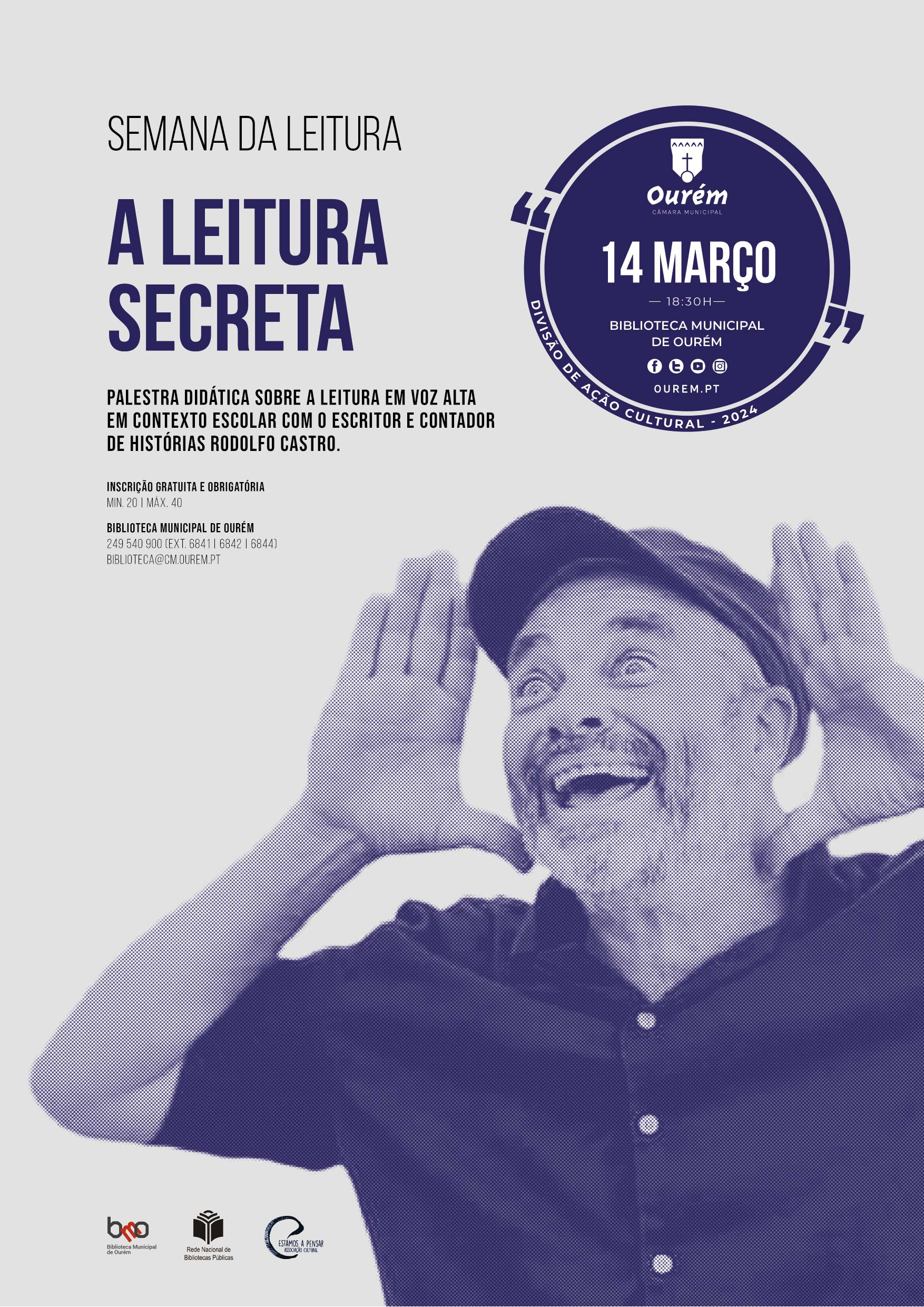 “A Leitura Secreta” – Palestra didática sobre leitura em voz alta em contexto escolar com o Escritor e Contador de Histórias Rodolfo Castro