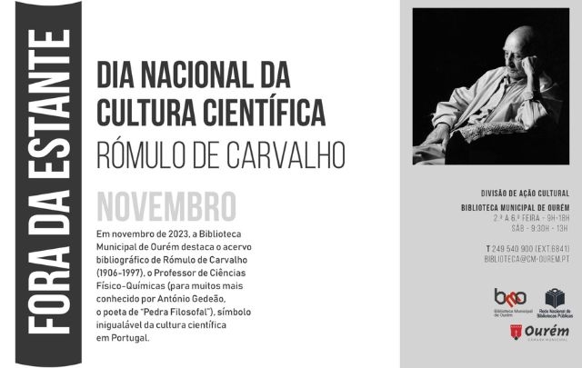 FORA DA ESTANTE: DIA NACIONAL DA CULTURA CIENTÍFICA – RÓMULO DE CARVALHO